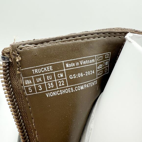 Vionic Womens Truckee Heeled Ankle Booties US 5 M EU 35 Brown Leather NWOB - Picture 12 of 12